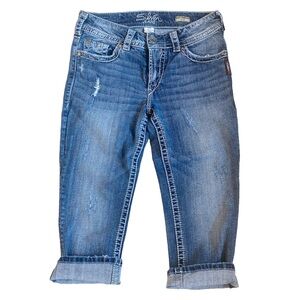 SILVER JEANS Suki Surplus Capri Size 28